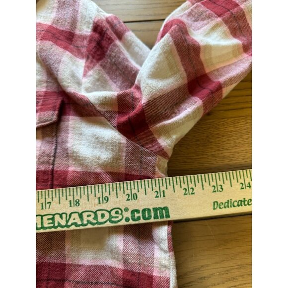 Old Navy The Boyfriend Shirt Size Medium Plaid Long Sleeve Button Down Cotton - Picture 5 of 13
